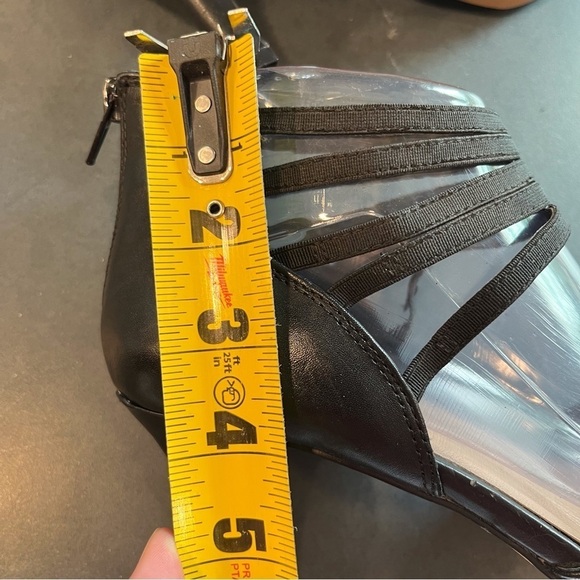 Kelly & Katie sz 9.5 black leather strappy pointy toe heels - Picture 13 of 15